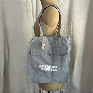 2/$20 NWT I Was Just Cotton The Moment Recycled Cotton American Express Tote